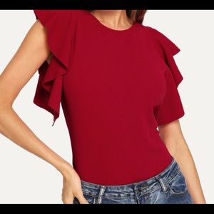 New blouse red color size L